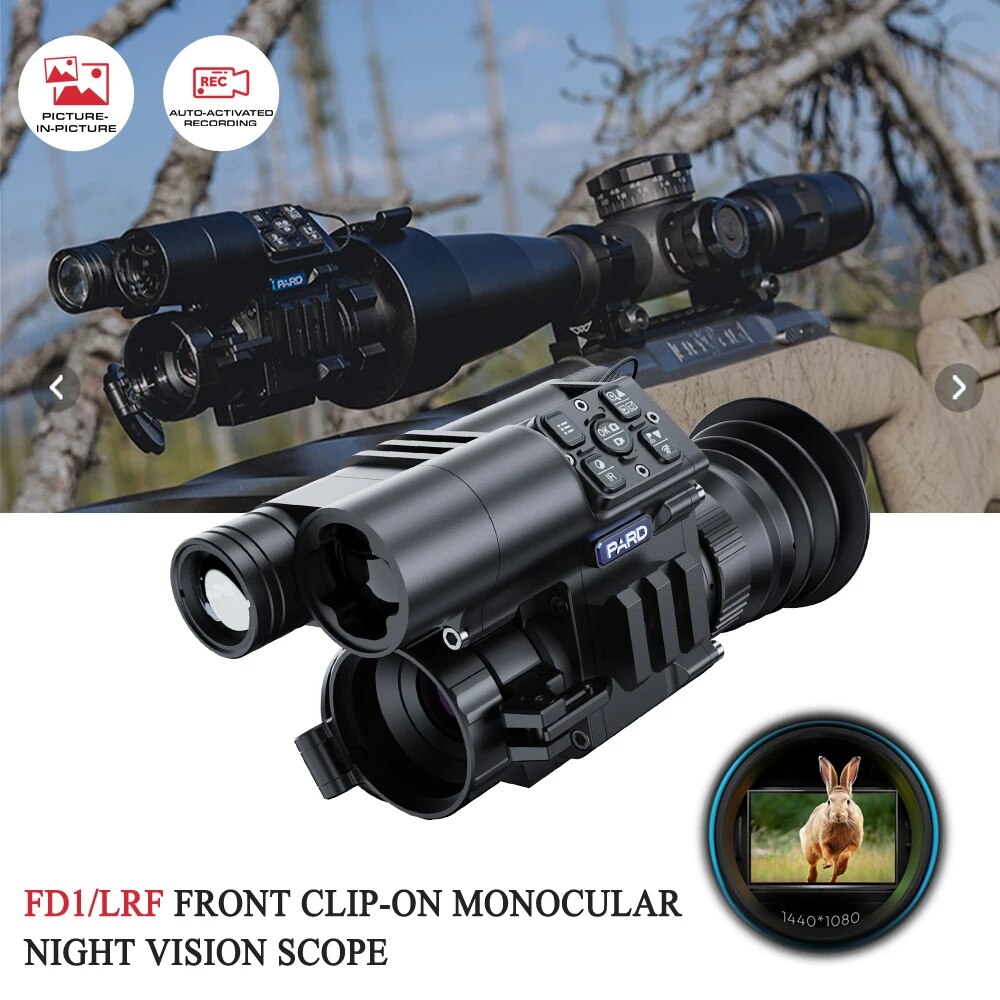 Pard FD1/FD1-LRF Front Clip On Night Vision Scope Hunting Monocular 1440*1080 Resolution WiFi CMOS Image Sensor Digital Camera ราคา 47,941 บาท*ส่งฟรี