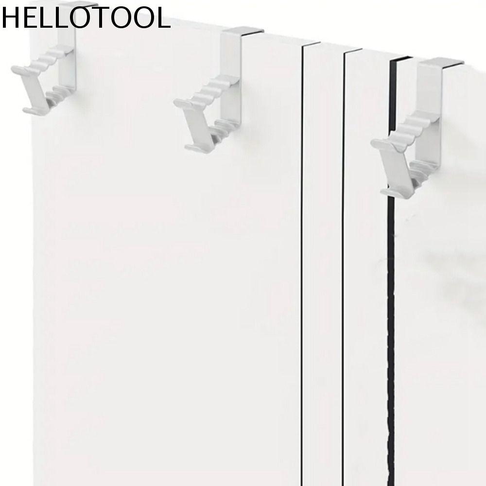 HELLOTOOL Đen/Trắng Móc cửa sau Nhựa Móc Đôi Giá treo quần áo Đôi Tiết kiệm không gian Móc treo cửa Nhà