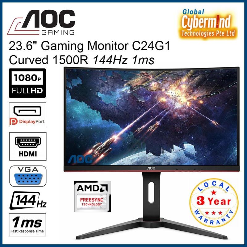 Aoc Curved 23 6 24 Inch Gaming Monitor C24g1 144hz 1ms Singapore