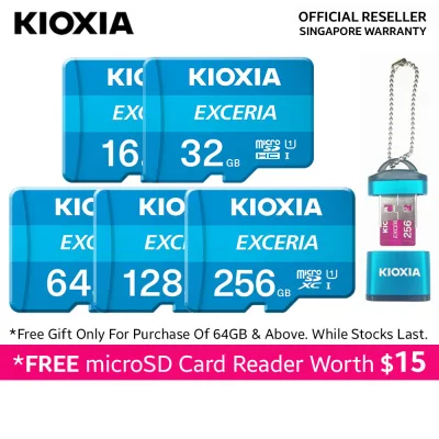 KIOXIA EXCERIA microSD 16GB 32GB 64GB 128GB 256GB No Adaptor Formerly Toshiba C10 U1 Full HD Read Speed Up To 100MB/s 12BUYSG