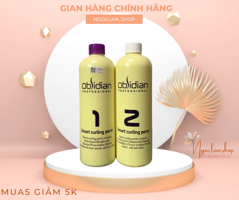 Uốn tóc 3d obsidian uốn nóng và uốn lạnh 500+500ml