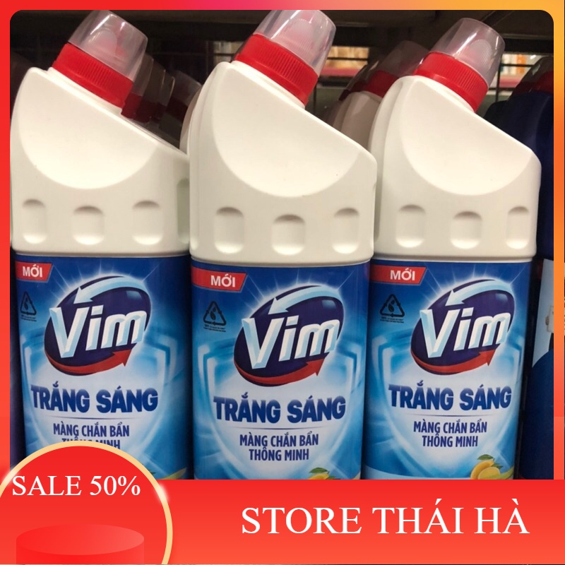 NƯỚC TẨY RỬA BỒN CẦU VÀ NHÀ TẮM VIM CHAI 880ML - Shop SIÊU THỊ LAN CHI