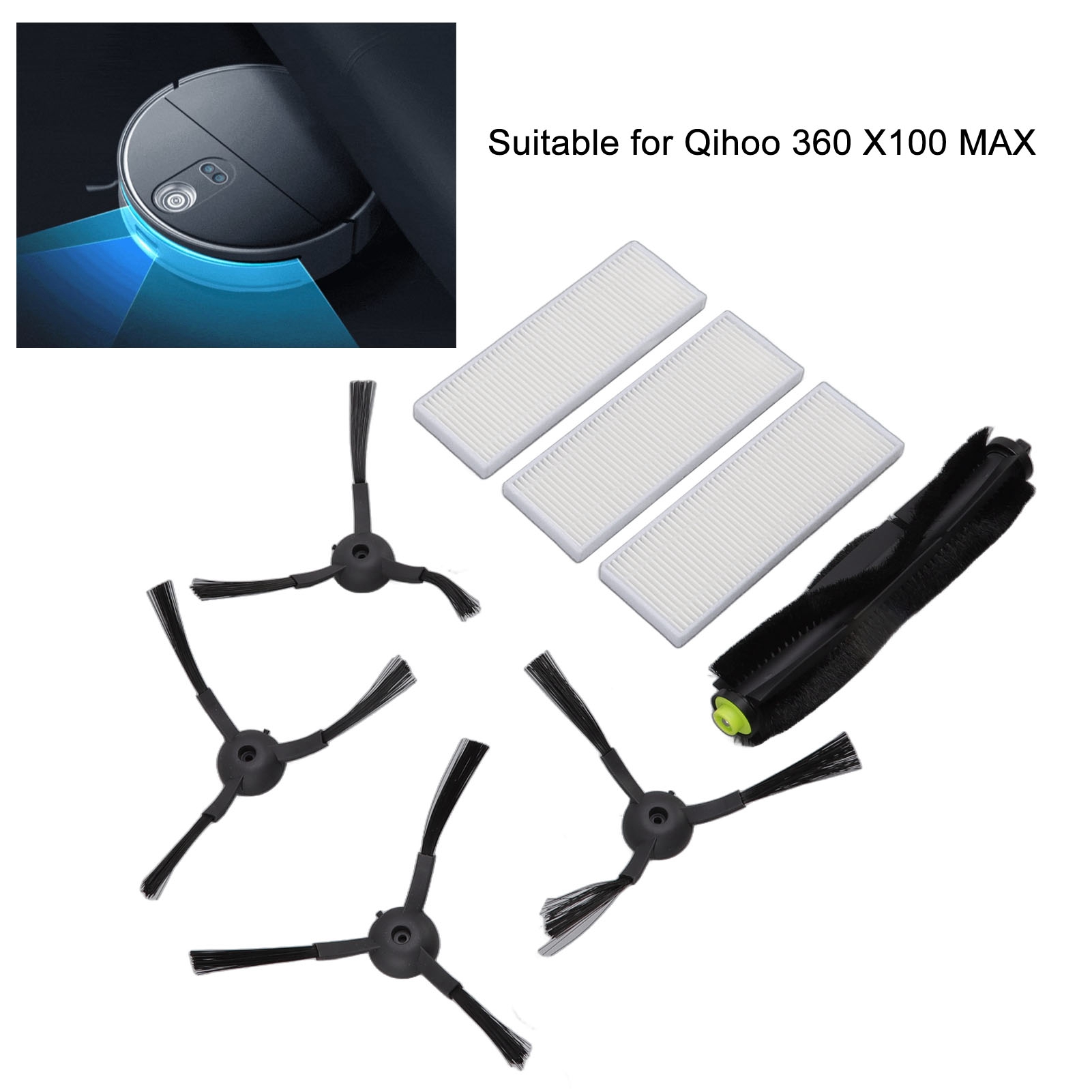 Robot hút bụi bàn chải chính Robot Hút Bụi Bộ lọc máy hút bụi giảm phấn hoa cho robot quét nhà