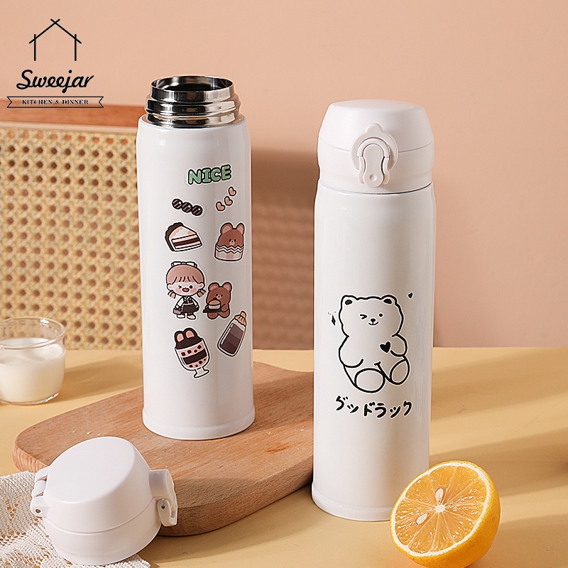 [Đẹp] sweejar 304 Bình giữ nhiệt bằng thép không gỉ cốc dung tích lớn cách nhiệt và lạnh lưu trữ di động cho thể thao ngoài trời 500ml