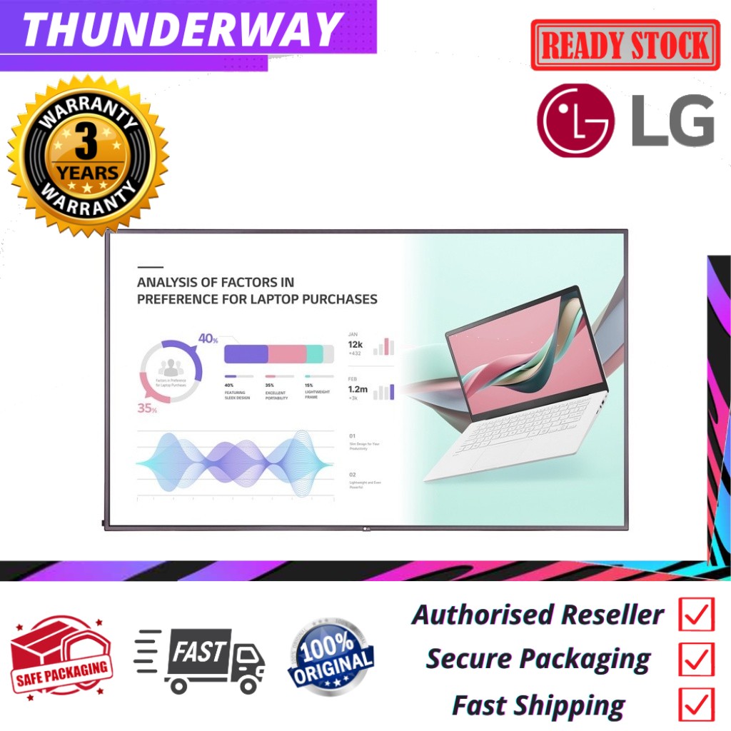 LG 75" 75UH5J New High Haze UHD Standard Signage