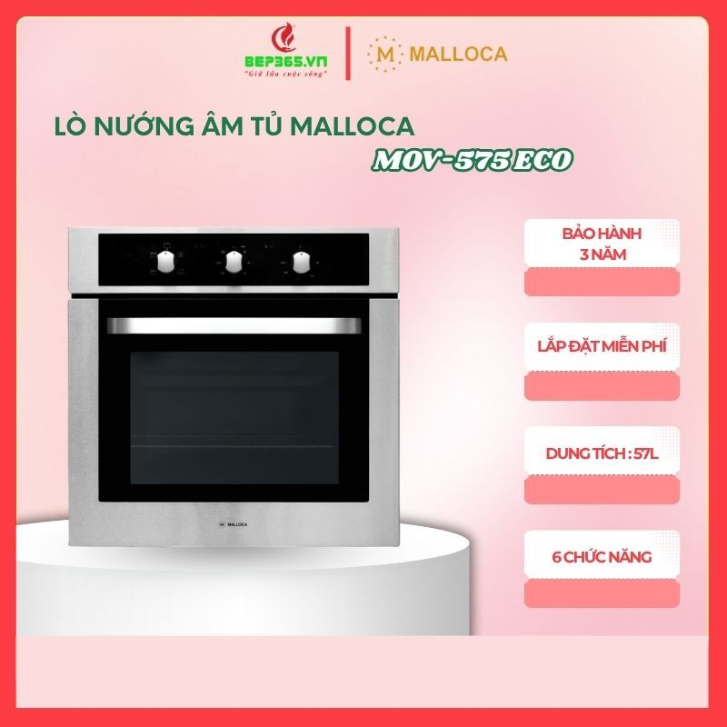 Lò nướng âm tủ Malloca MOV-575 ECO – Bảo hành 3 năm, Dung tích 57L - BST