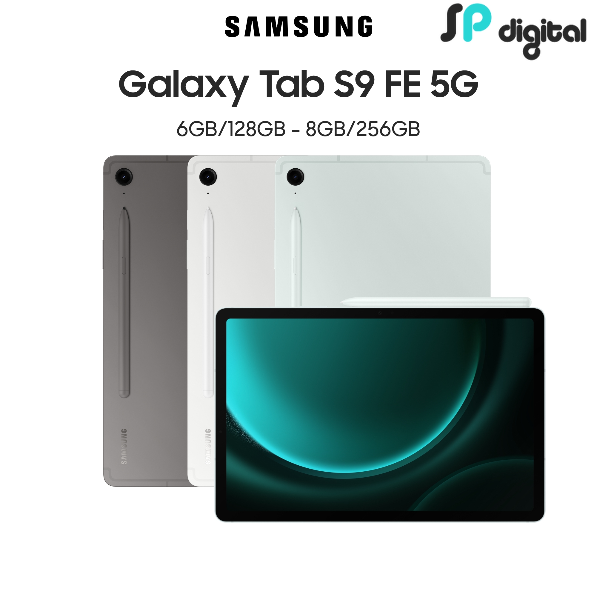 Máy tính bảng samsung galaxy tab s9 fe 5g sm-x516 6gb/128gb và 8gb/256gb - hàng chính hãng - bh 12 tháng