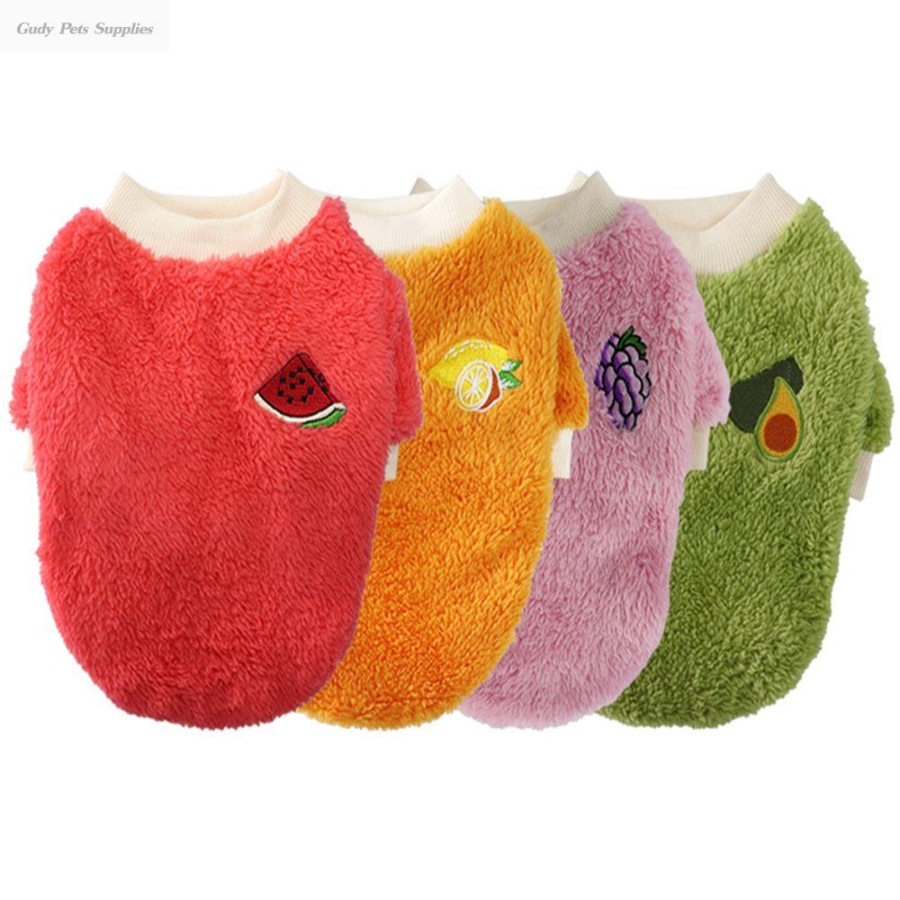 GUDY Cute Winter Embroidery Fleece For Small Medium Dog Cat Dog Clothes