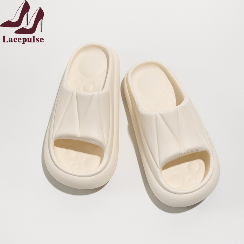 Lacetpulse PVC thick sole slippers for men and women outdoor summer home shower sandals and slippers