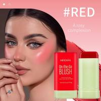 ice cherry: MEIDIAN บลัชออน เนื้อครีม ให้ความชุ่มชื้น กันน้ํา สีชมพู สีแดง สีส้ม 3 สี C531