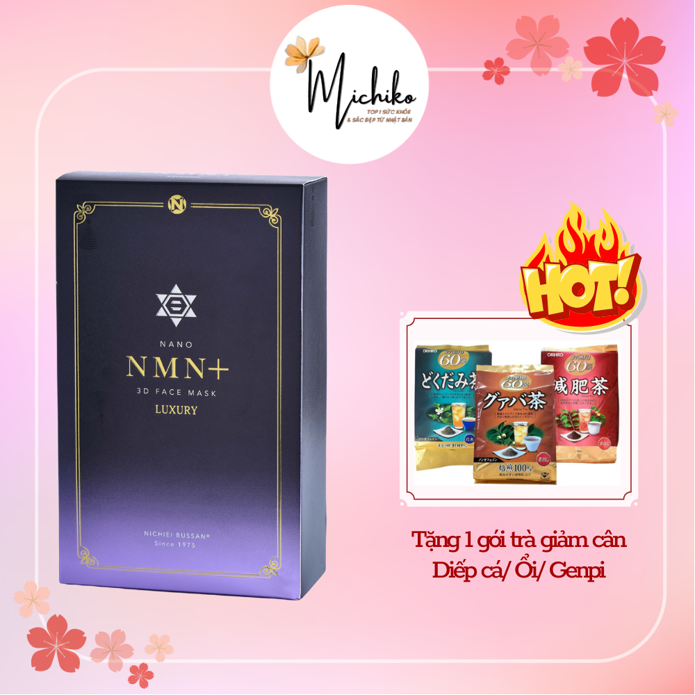 Mặt nạ nâng cơ trẻ hóa da Nichiei Bussan NMN Nhật Bản 8 miếng