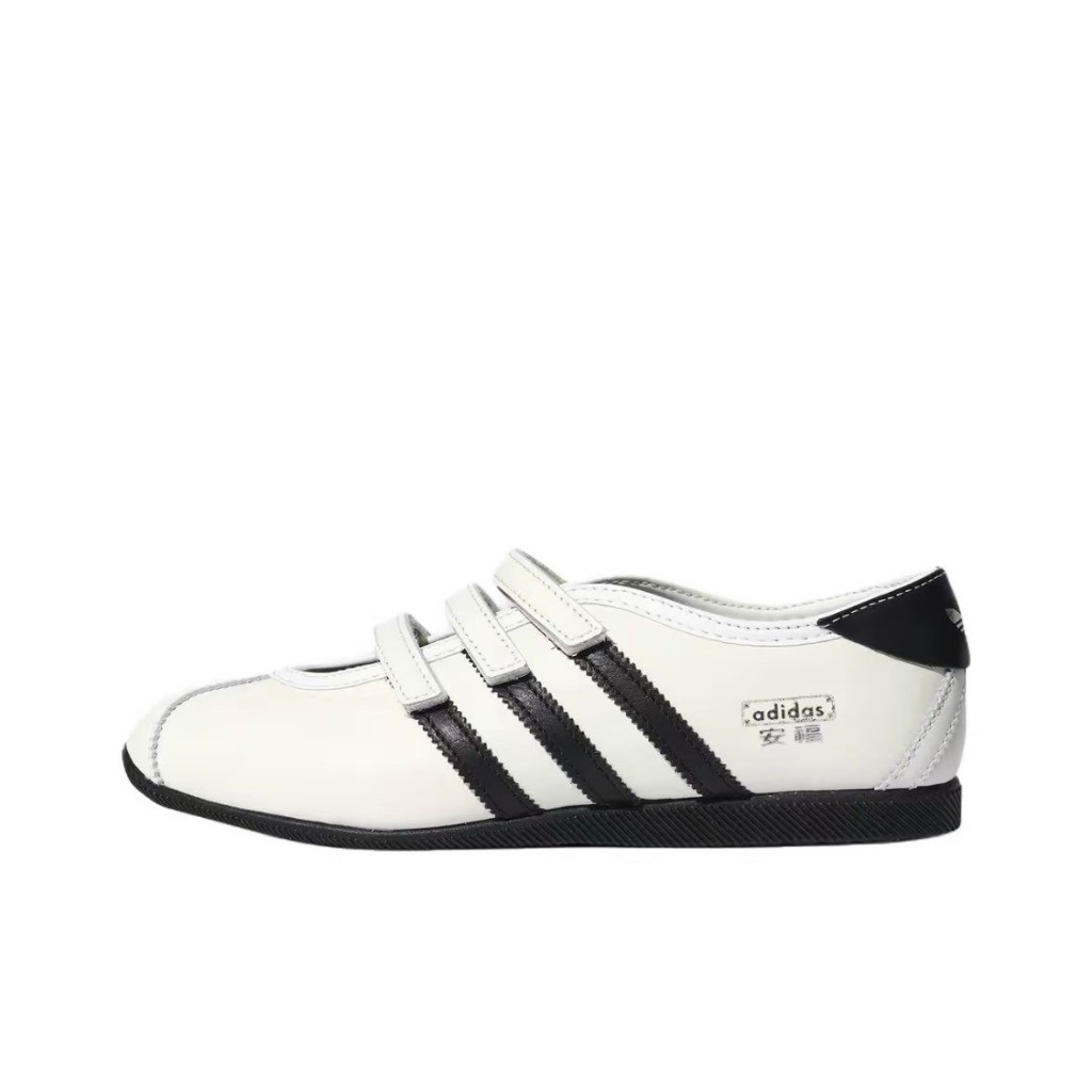 Authentic Adidas ANFU MJ Casual Retro Flat Toe Mary Jane Shoes Lightweight For Women Black - Image 2