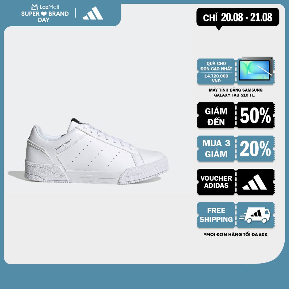 [20-21.8-MUA 3 GIẢM 20%+VOUCHER 10%] adidas Phong cách sống Giày Court Tourino Nam trắng H02177