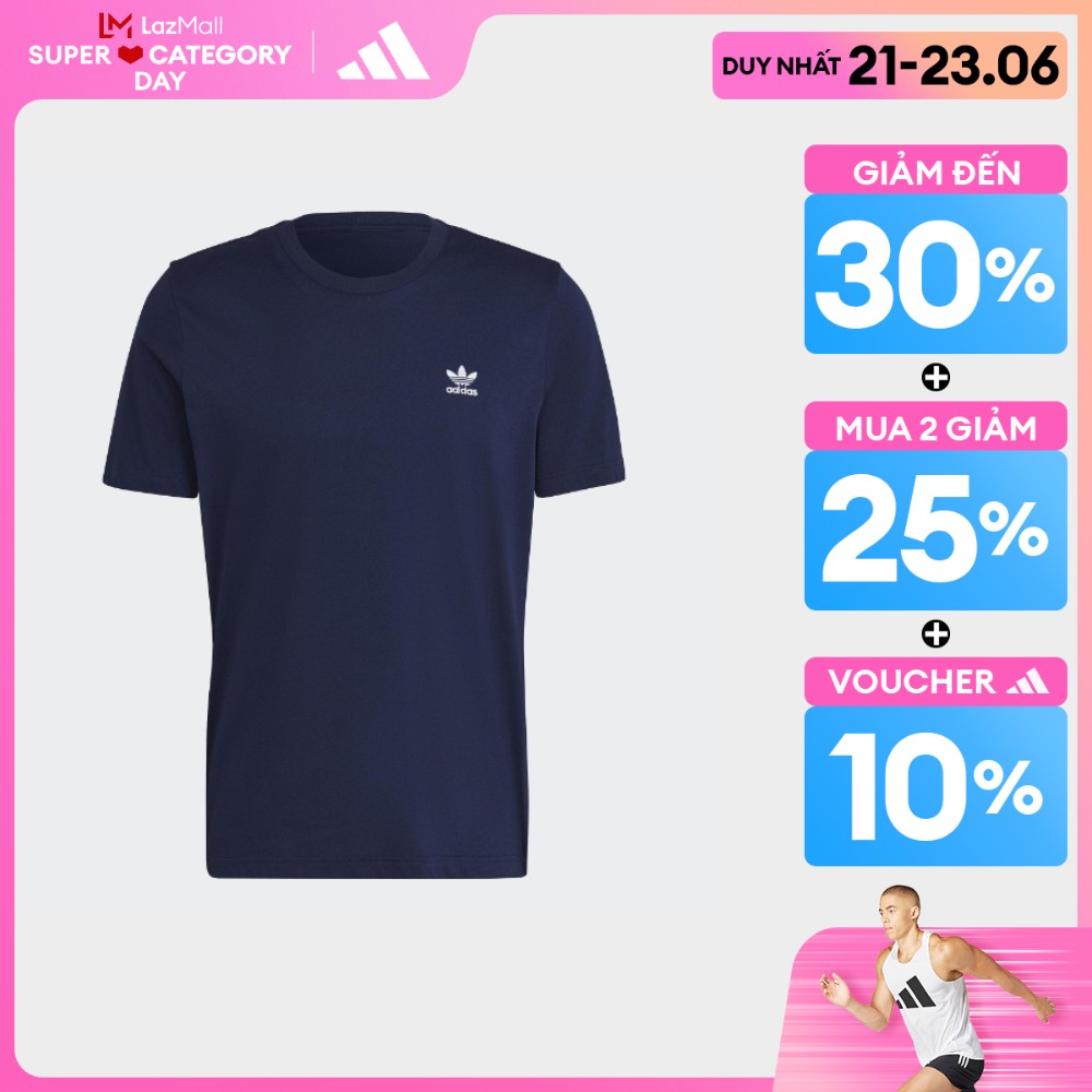 Adidas Phong cách sống Áo Thun Ba Lá Essentials Adicolor Nam Màu xanh da trời HJ7978