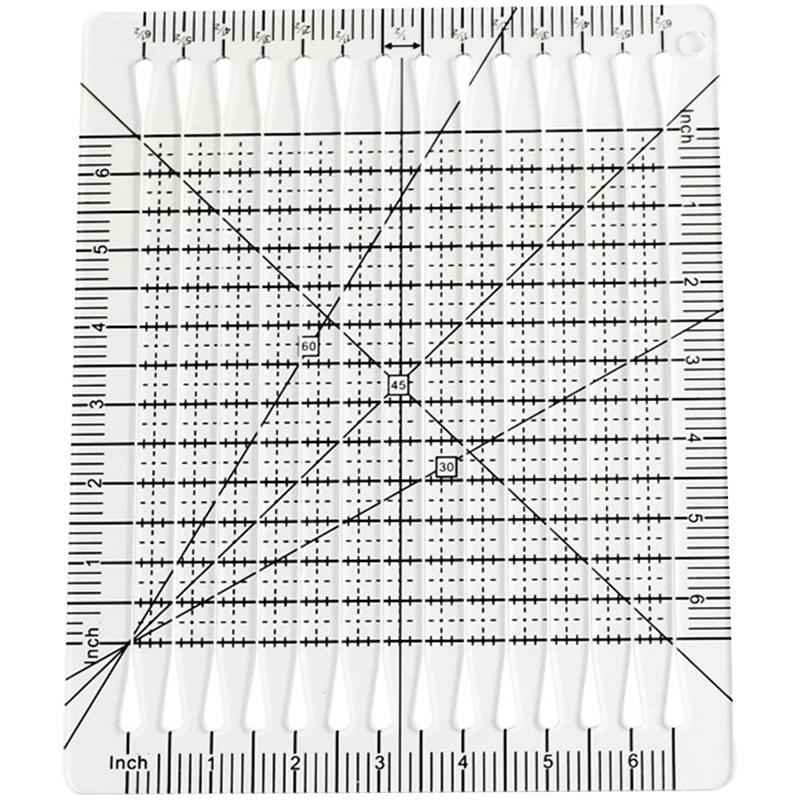 (MZSV) 1 PCS 5 in 1 Quilt Cutting Ruler Charming Shape Cutting Quilting Ruler and Template