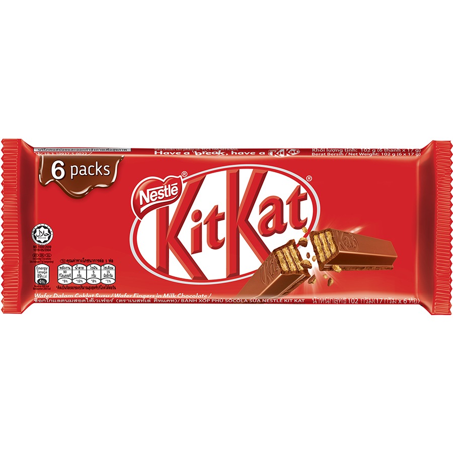Sôcôla Nestlé KitKat 2F Thái Lan Vỉ 6 thanh x 17g