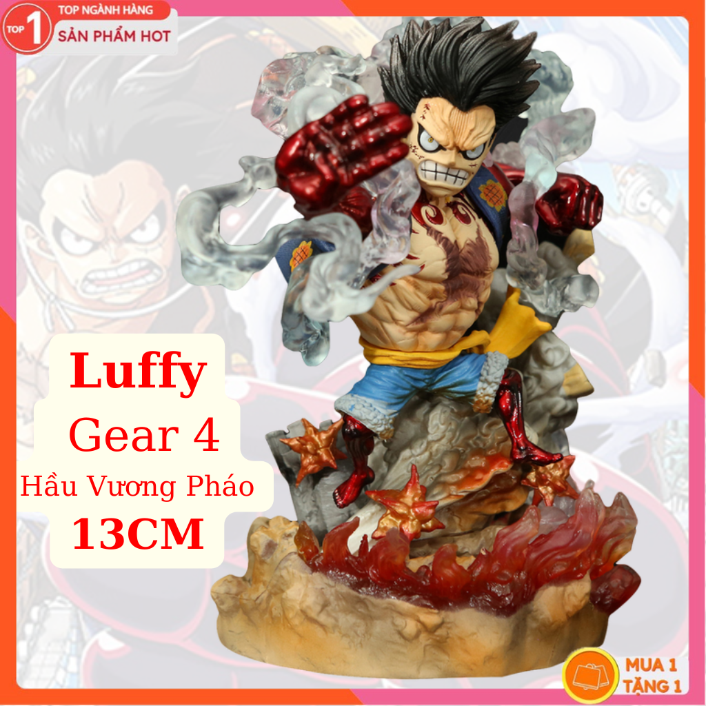 Mô Hình Luffy Gear 4 Hầu Vương Pháo 13cm Mô hình One Piece Cao Cấp, Figure Mô Hình Anmie One Piece Luffy Vua Hải Tặc