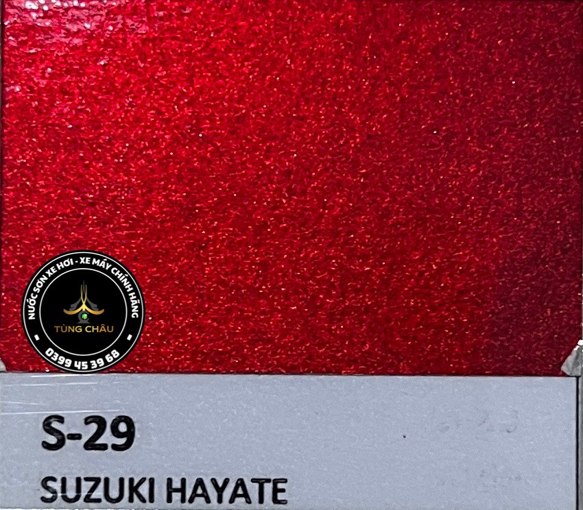 Nước sơn xe máy pha sẵn S-29 - Màu đỏ trong Suzuki Hayate, Sky Dive