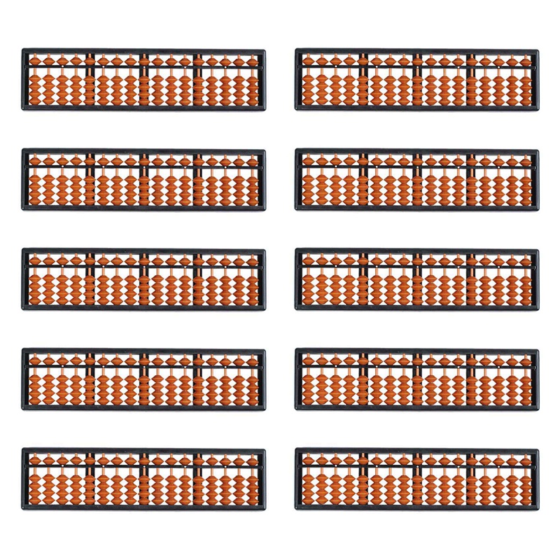 CaraDigital-10X Plastic Abacus Arithmetic Abacus Kids Calculation Tool 17 Digits