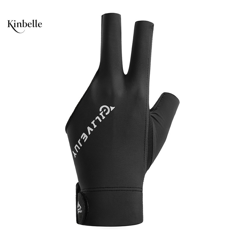 Kinbelle chuyên nghiệp Găng tay chơi bi-a ánh sáng và thoáng khí Ba ngón tay Găng tay Bàn bi da quần vợt chống trượt cạnh tranh đặc biệt găng tay mượt