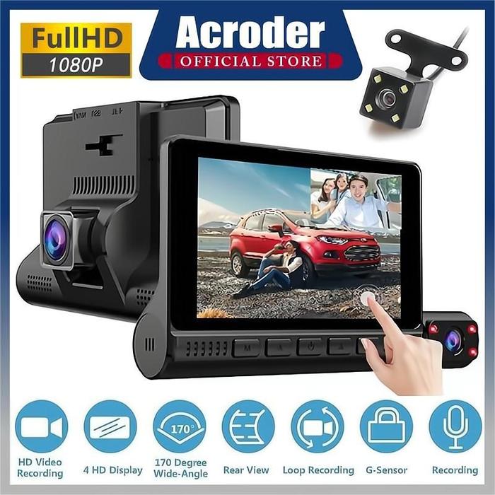 ACRODER DASHCAM MOBIL 1080P 4 INCH IPS LAYAR SENTUH 24 JAM LOOP PEREKAMAN G-SENOR - Gema Audio Giá 1,378,000 Đồng*Miễn phí vận chuyển
