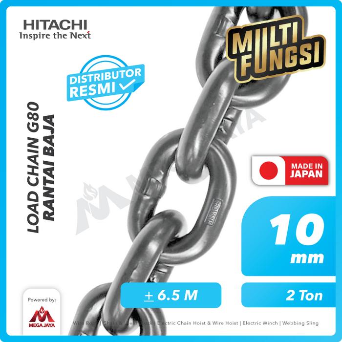 Load Chain / Rantai Baja G80 - 10mm - 6.5 meter Harga  6,005,100 rupiah*Gratis Ongkir