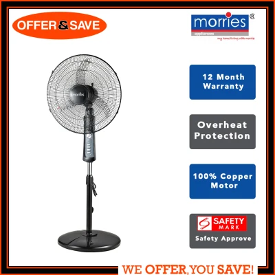 MORRIES 18" STAND FAN WITH TIMER MS 545SFT With 1 Year Local Warranty