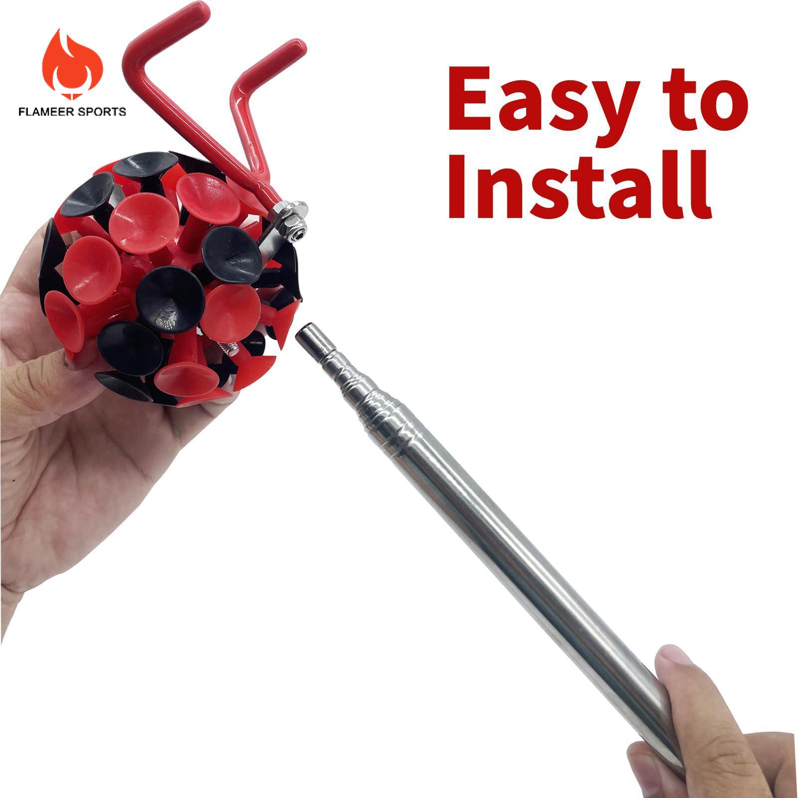 Flameer Đĩa Golf Retriever Cực Grabber Thép Không Gỉ Nguồn Cung Cấp Ergonomic Thuận Tiện Đĩa Retriever Mở rộng Cho Nước Cây