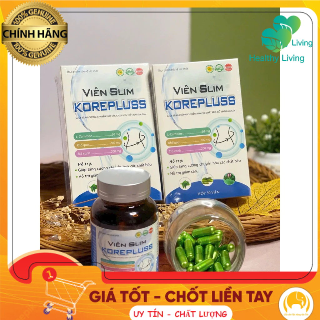 [HÀNG CHÍNH HÃNG] Viên Uống Giảm Cân Cấp Tốc Slim KorePluss Hỗ Trợ Đốt Mỡ, Gọn Dáng Từ Thảo Mộc GCHT1