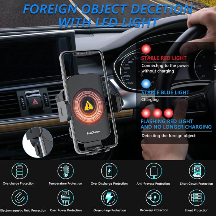 5W-15W Air Vent Car Wireless Charging Mount Smart Sensor Mount For Phone Charging Giá 629,000 Đồng*Miễn phí vận chuyển