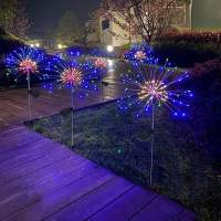 Solar LED Firework Light Copper Wire Christmas Fairy Lights Lawn Pathway Light Garden Decoration