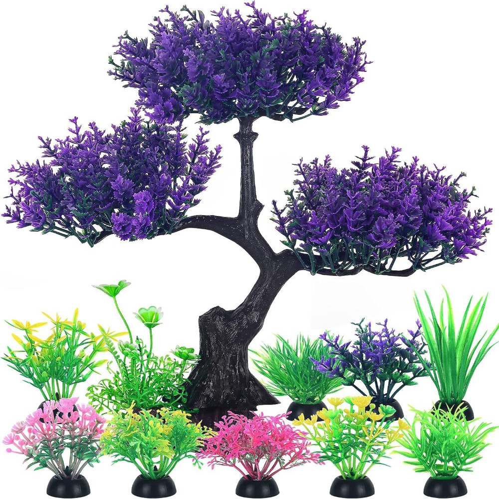 ZENDO12 Nhựa Cây nhân tạo bể cá Hài Hước Giống như thật Cỏ nước mô phỏng Sáng Tạo Dưới Biển Đồ trang trí cây thủy sinh Cho bể cá Betta cá vàng - 3