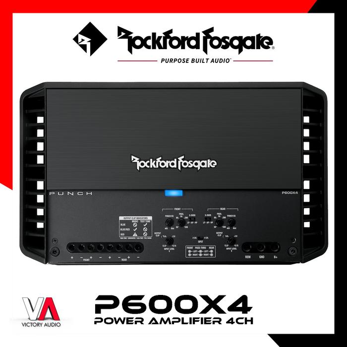 POWER AMPLIFIER 4 CHANNEL ROCKFORD FOSGATE P600X4 AUDIO MOBIL - Gema Audio Harga 8,966,000 rupiah*Gratis Ongkir