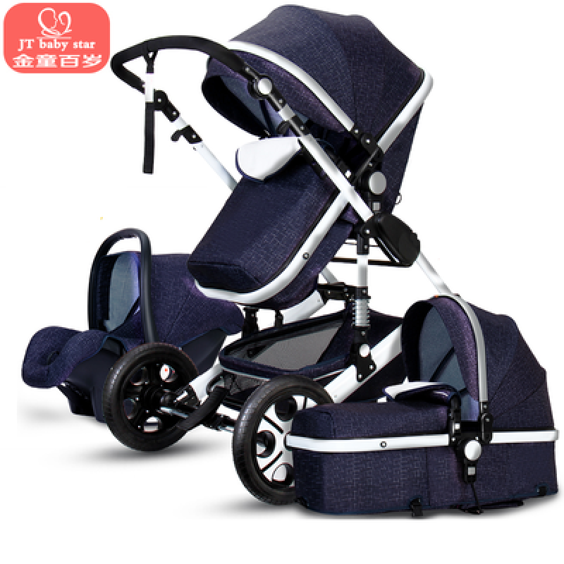 ★ High landscape baby stroller can sit reclining two-way four-wheel shock-absorbing folding small newborn baby BB winter and summer dual-use ★ Singapore