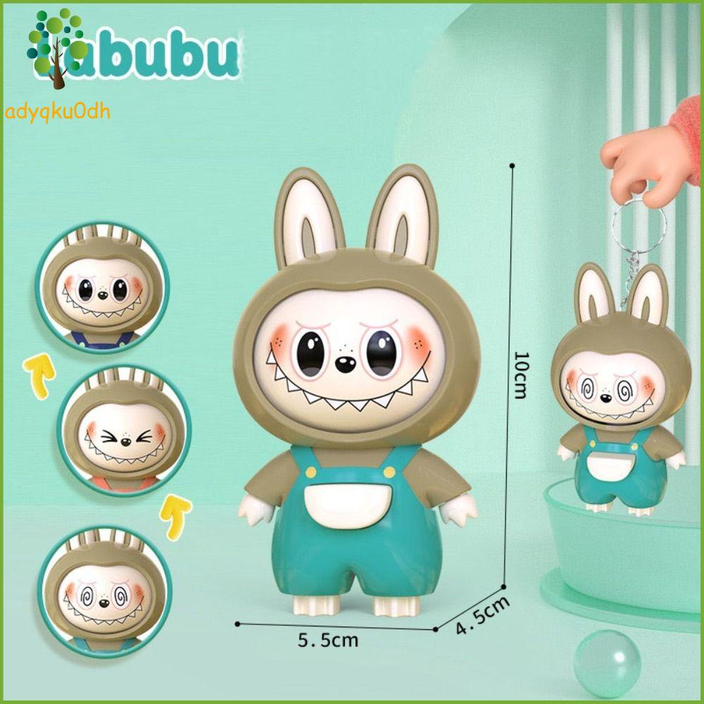 ADYQKU0DH Hoạt hình Móc khóa labubu Thay đổi khuôn Quần yếm Móc chìa khóa Dễ thương POP Mart Móc Chìa Khóa Búp Bê giải nén Quà Tặng