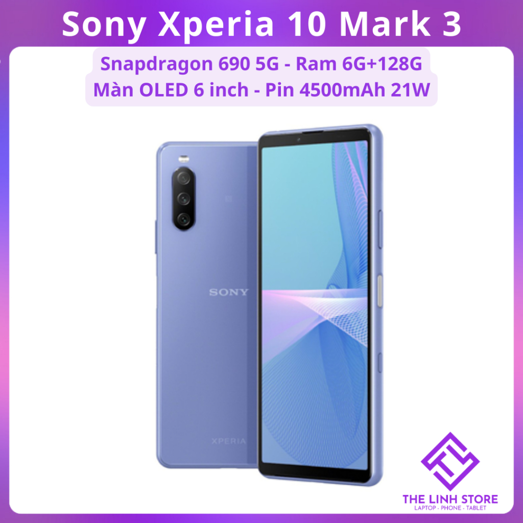 Điện thoại Sony Xperia 10 III (X10 Mark 3) màn OLED 6.0 inch - Snaρdragon 690 5G ram 6G 128G