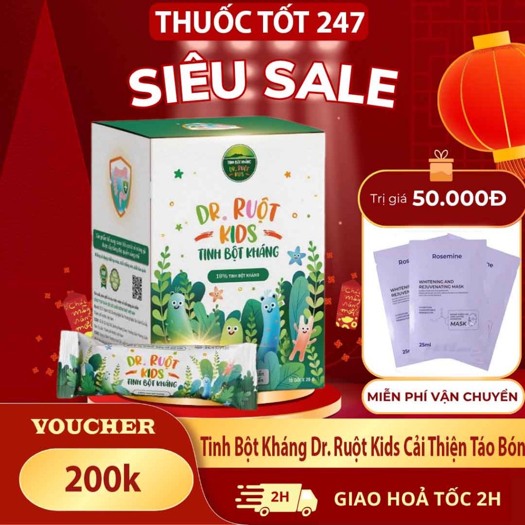 Tinh Bột Kháng Dr. Ruột Kids 18% Cải Thiện Táo Bón, Rối Loạn Tiêu Hóa, Hoàn Thiện Hệ Miễn Dịch TT247