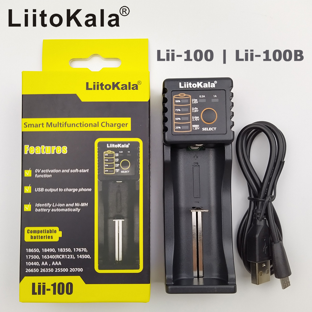 Bộ sạc pin đa năng Liitokala Lii-100 USB Lii