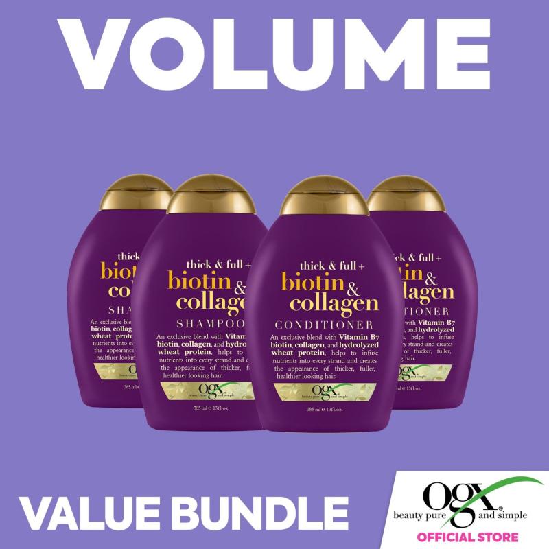 Buy OGX Biotin and Collagen Shampoo x2 and Conditioner x2 Singapore