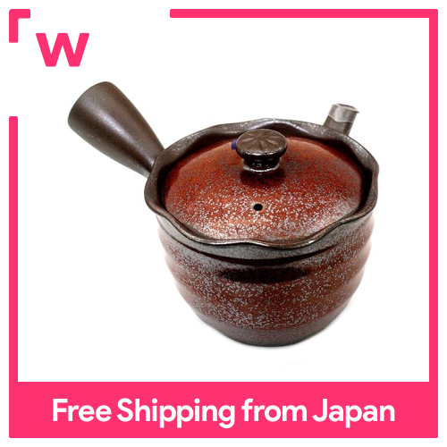 Hisamuratouki Teapot, red, 300ml, Banko-Yaki, basket net, teapot, flower basket flame 7198