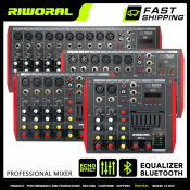 Riworal Audio Mixer - Professional 12 Channel DJ Mixer