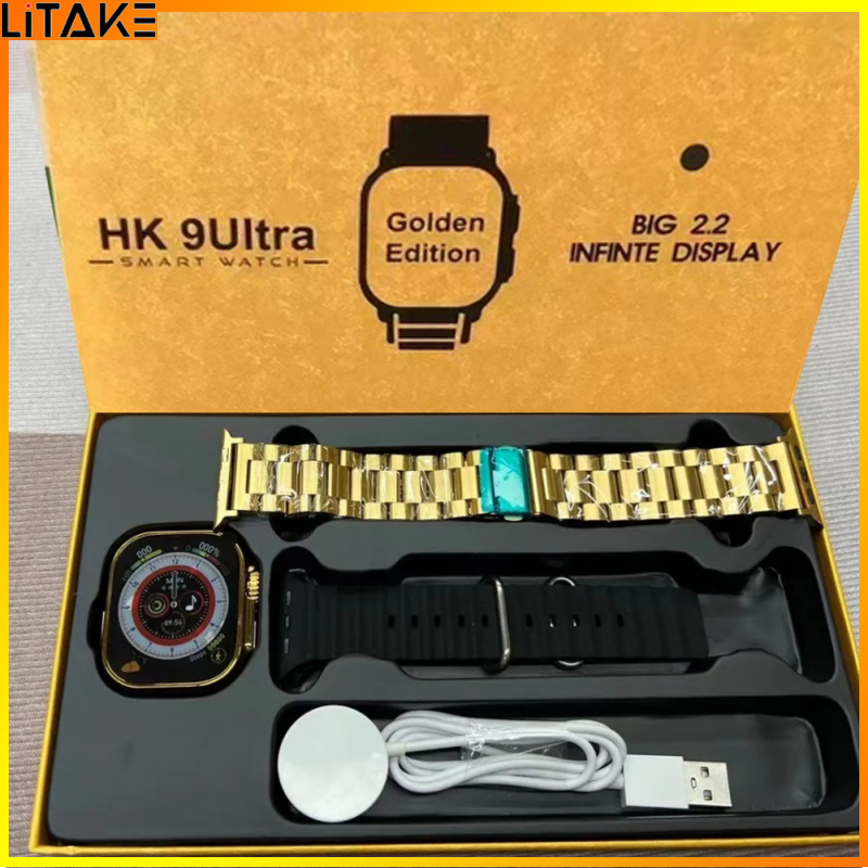 Litake Brightly HK9 Ultra Smart Watch Make/Answer Calling IP67 Waterproof Heart Rate Blood Glucose Blood Oxygen Sleeping Monitor Fitness Tracker Smartwatch With 2.2 Inches Screen For Phones Tablet Laptop ราคา 339 บาท*ส่งฟรี