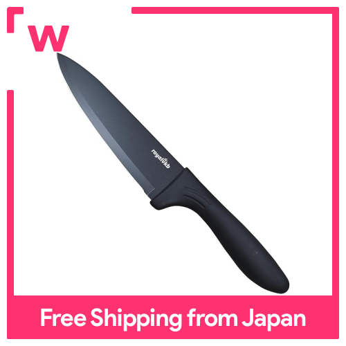 [Plata] Dao đầu bếp bằng thép không gỉ, xấp xỉ. 200mm, xử lý Flo, royalvkb Đen