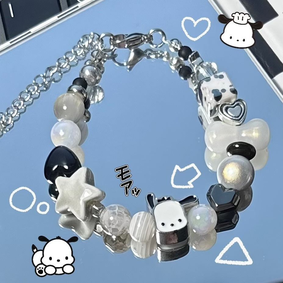 Vintlook Vòng Đeo Tay Hello Kitty Vòng đeo tay đính chuông Girls Niche Thiết Kế Giá Trị Cao Phim Hoạt Hình Vòng Đeo Tay Quà Tặng Cho Bạn Gái Và Bạn Bè
