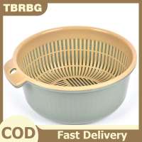 TBRBG Xách tay có thể tháo rời hai lớp rỗng trái cây và rau làm sạch rửa giỏ
