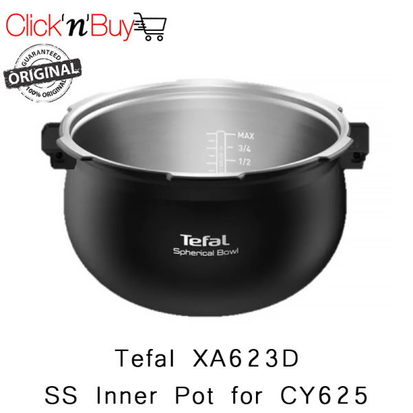 Tefal XA623D Stainless Steel Inner Pot. Used for CY625 Home Chef Smart Pro Multicooker. 5L Capacity. Local SG Stock. Singapore