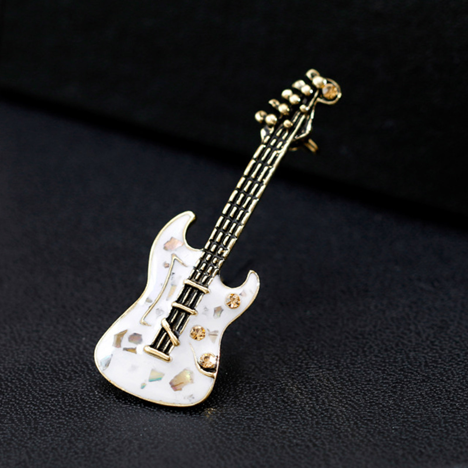 Trò đàn guitar hợp kim retro retro trâm cài guitar đầy màu sắc cho Giáng sinh và món quà năm mới PEL-VN - 2