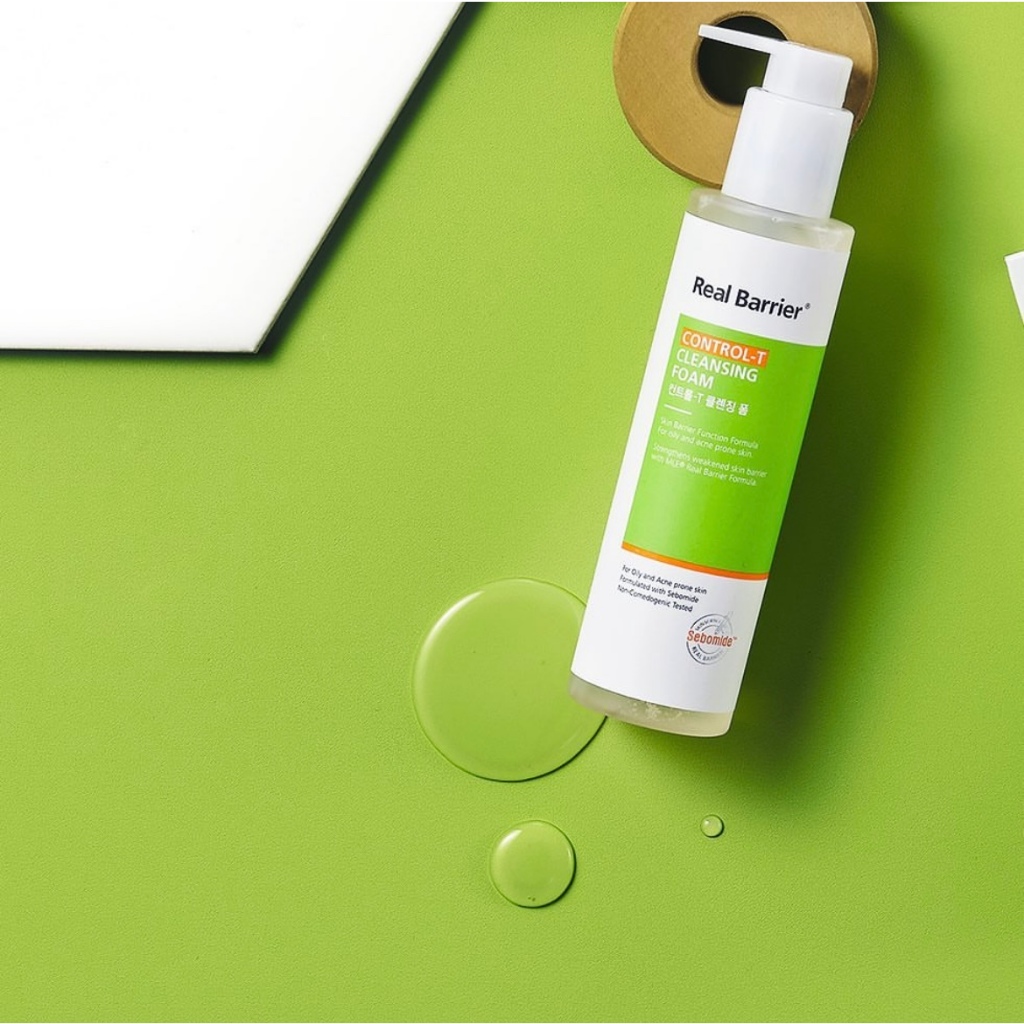 Sữa rửa mặt tạo bọt dạng gel, làm sạch sợi bã nhờn [Real Barrier] Control-T Cleansing Foam 190ml - SẢN PHẨM CHẤT LƯỢNG CAO, ĐƯỢC YÊU THÍCH SĂN ĐÓN TRÊN THỊ TRƯỜNG HIỆN NAY, HÀNG ĐẢM BẢO DÙNG SIÊU THÍCH MỜI KHÁCH YÊU TRẢI NGHIỆM