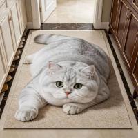 CUTEFIY 40×60CM Thảm lót sàn hình mèo 3D Đất tảo cát Thực tế Thảm cửa phòng ngủ Sáng tạo Có thể giặt được Thảm phòng tắm Trang trí nhà cửa