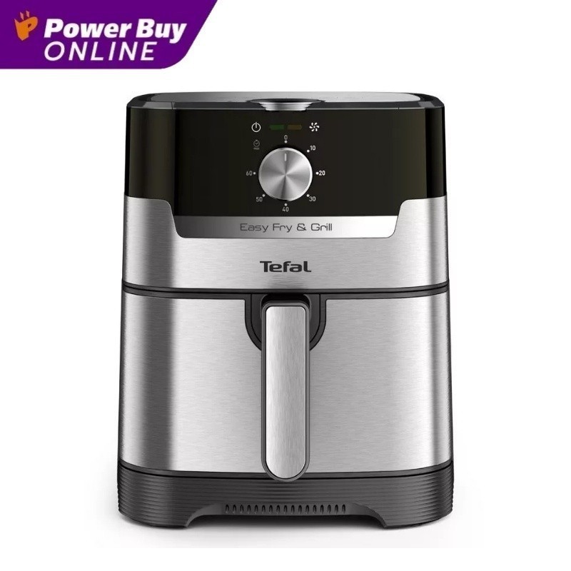 TEFAL หม้อทอดไร้น้ำมัน 2 in 1 Easy Fry & Grill Clic (1550 วัตต์, 4.2 ลิตร, สีสแตนเลสสตีล) รุ่น EY501D ราคา 5,090 บาท*ส่งฟรี